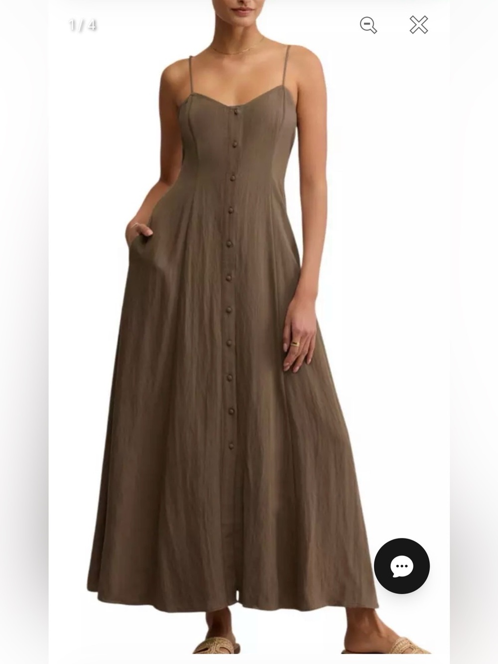 Z Supply Angel Eyes Airy Sweetheart Midi Shift Dress